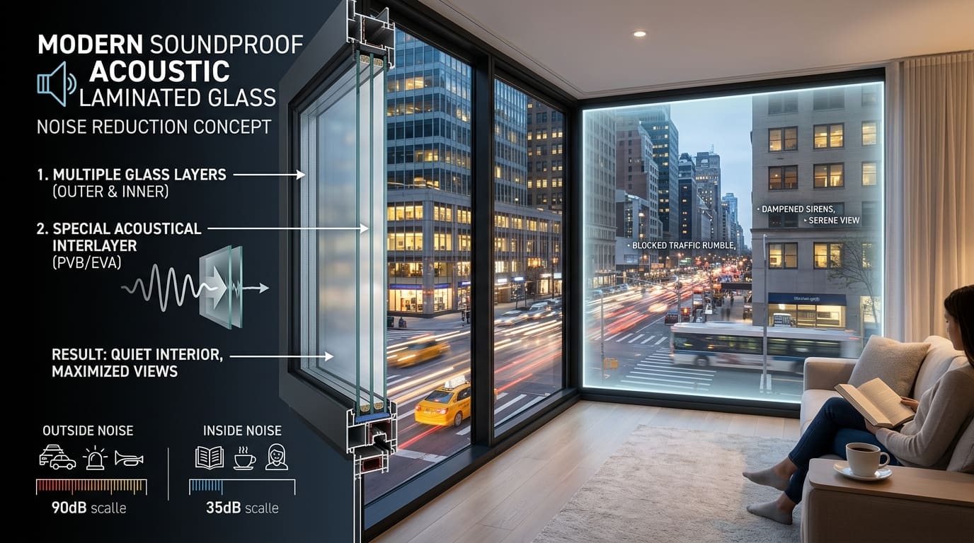 Sound-Reducing Glass for Noisy DMV Locations: Airports, Highways & Metro Lines
