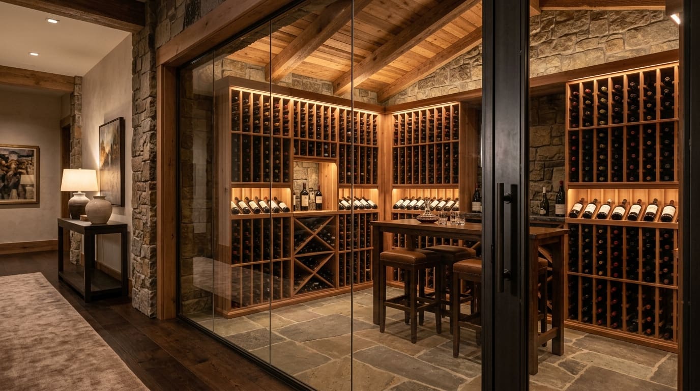 Wine Cellar Glass Guide: Doors, Walls & Temperature Control