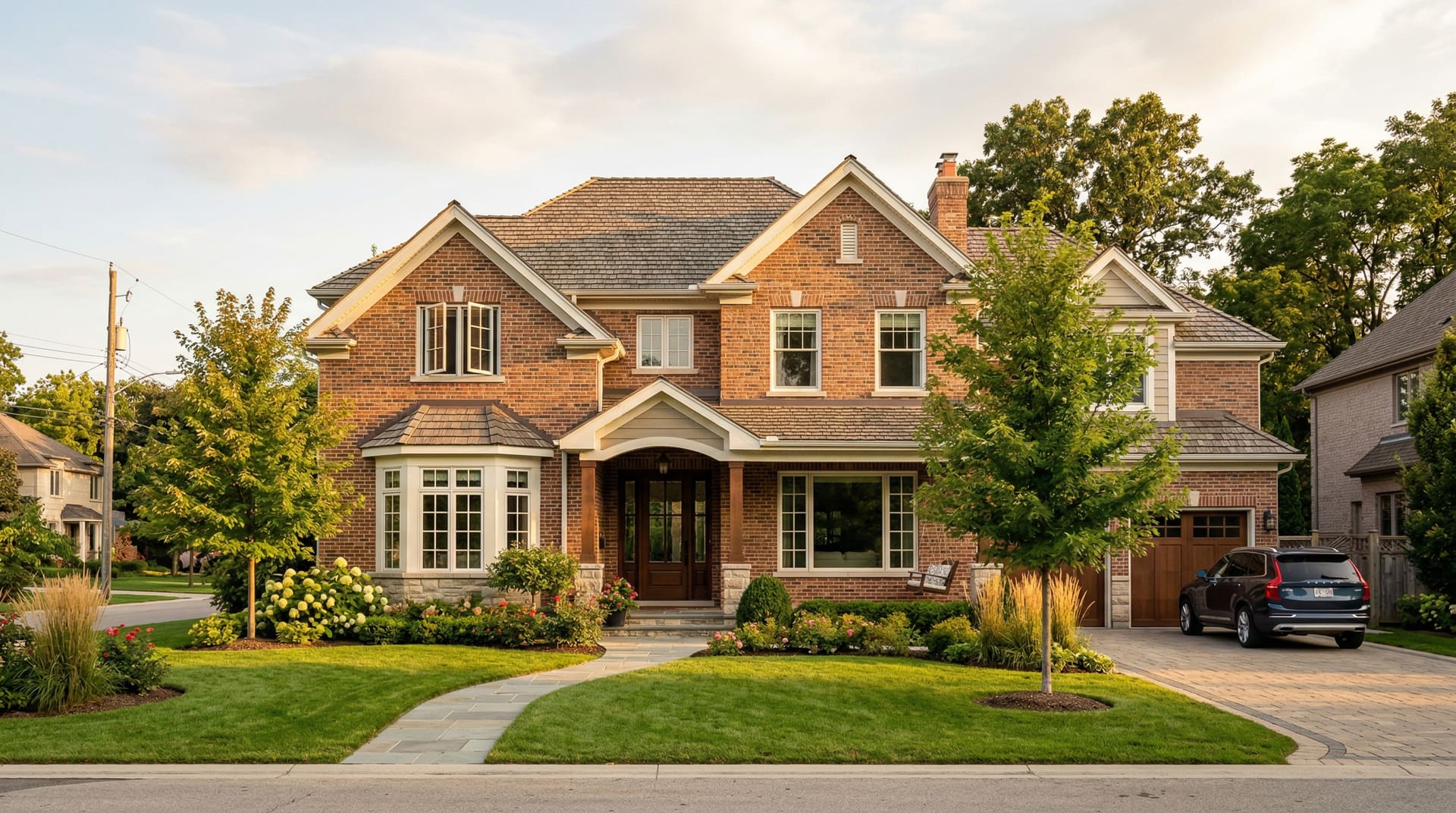 Double-hung residential windows on a Northern Virginia home